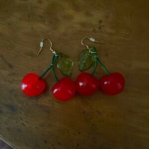 Hot Topic - Cherry Drop Earrings